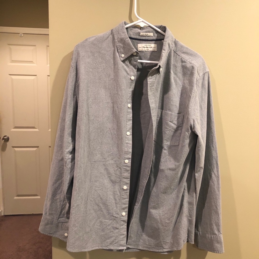 Hawker rye gray button up